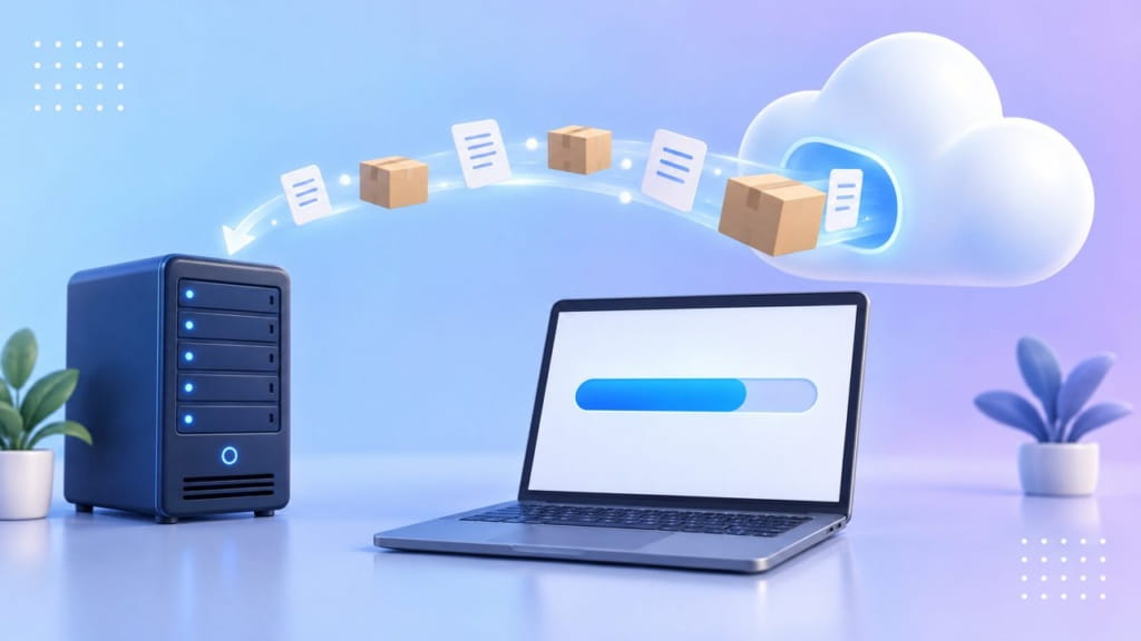 從 WordPress.com 搬家到自架 WordPress 主機的示意圖